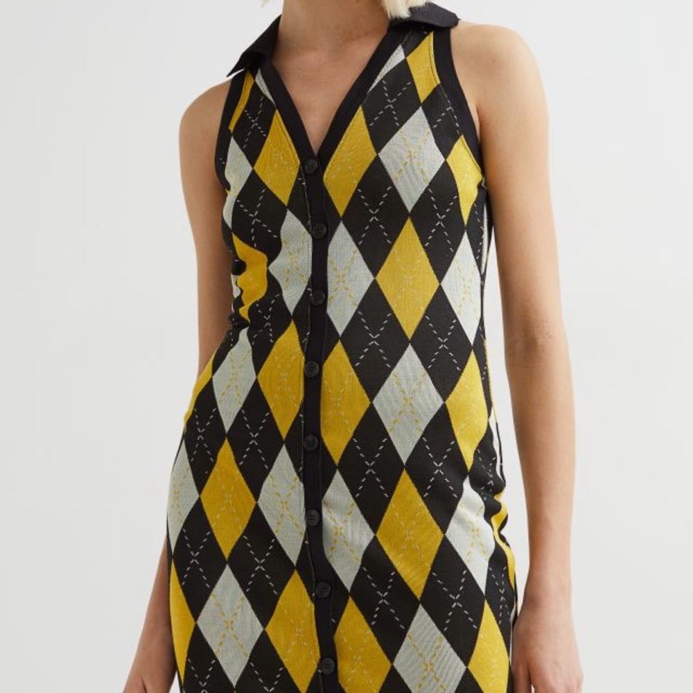Jacquard-knit Dress